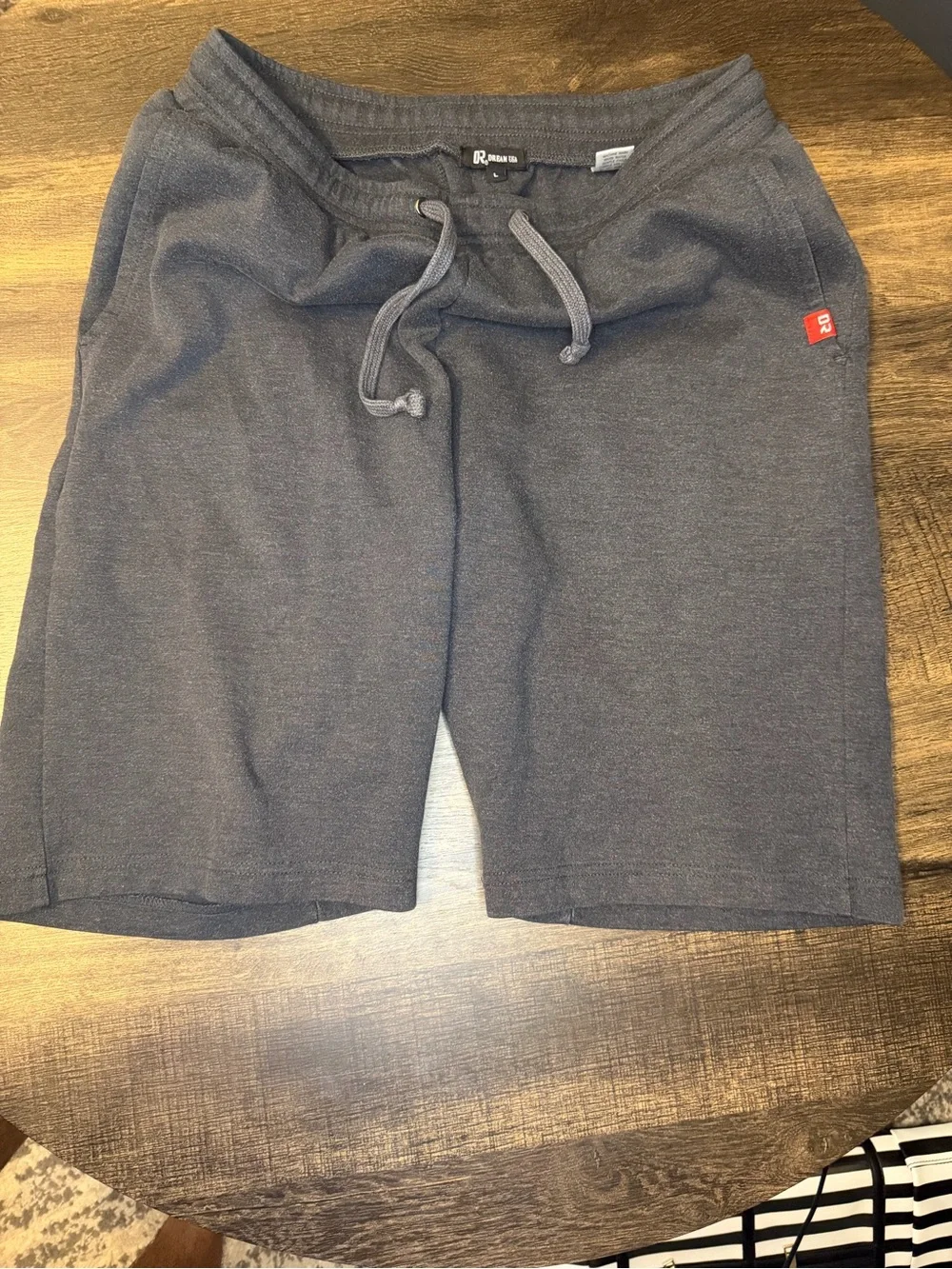 Lot of Men's Athletic Shorts Trio - Grey, Heather Blue, Light Gray